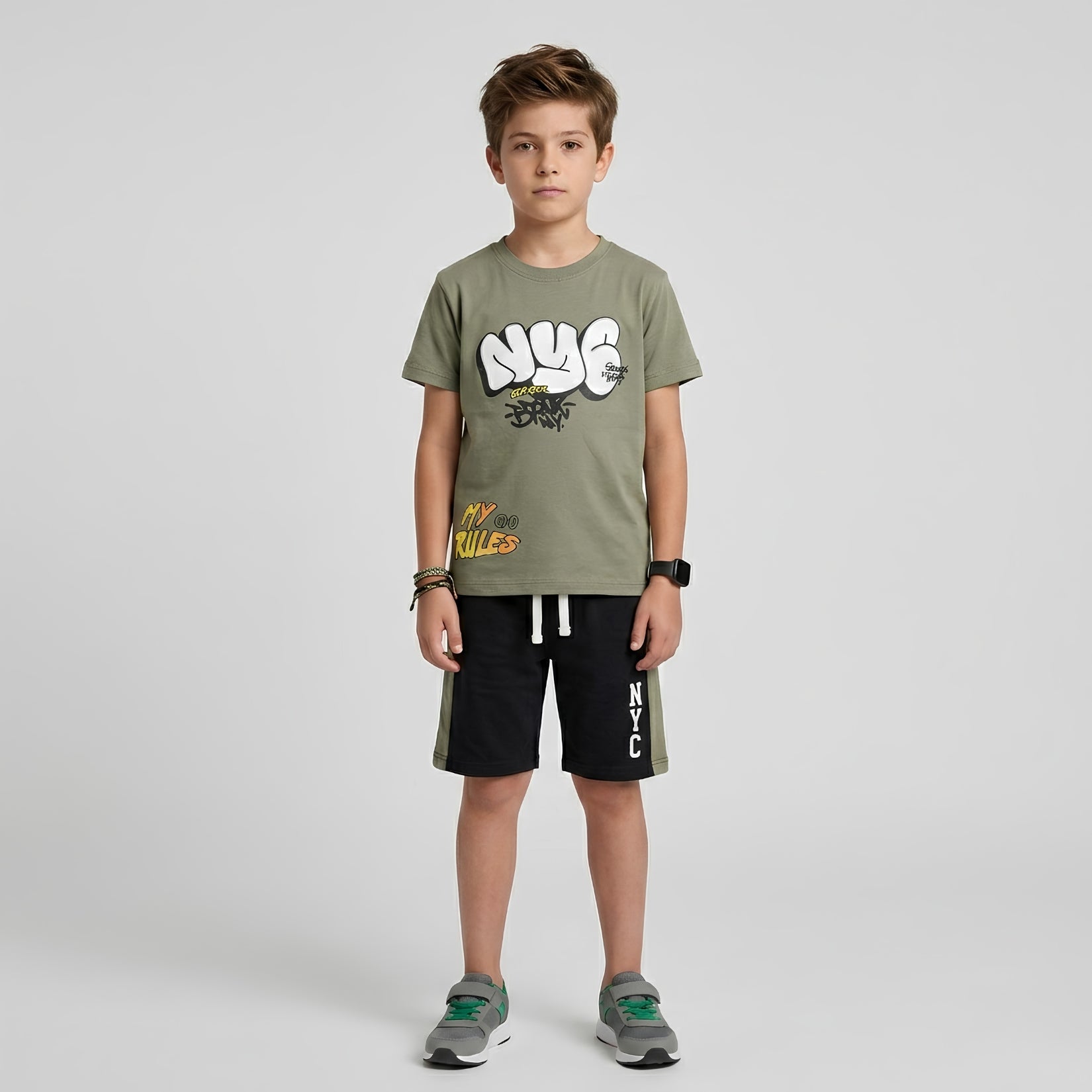 Boys NYC Graffiti Street Style Set – Mini Royal