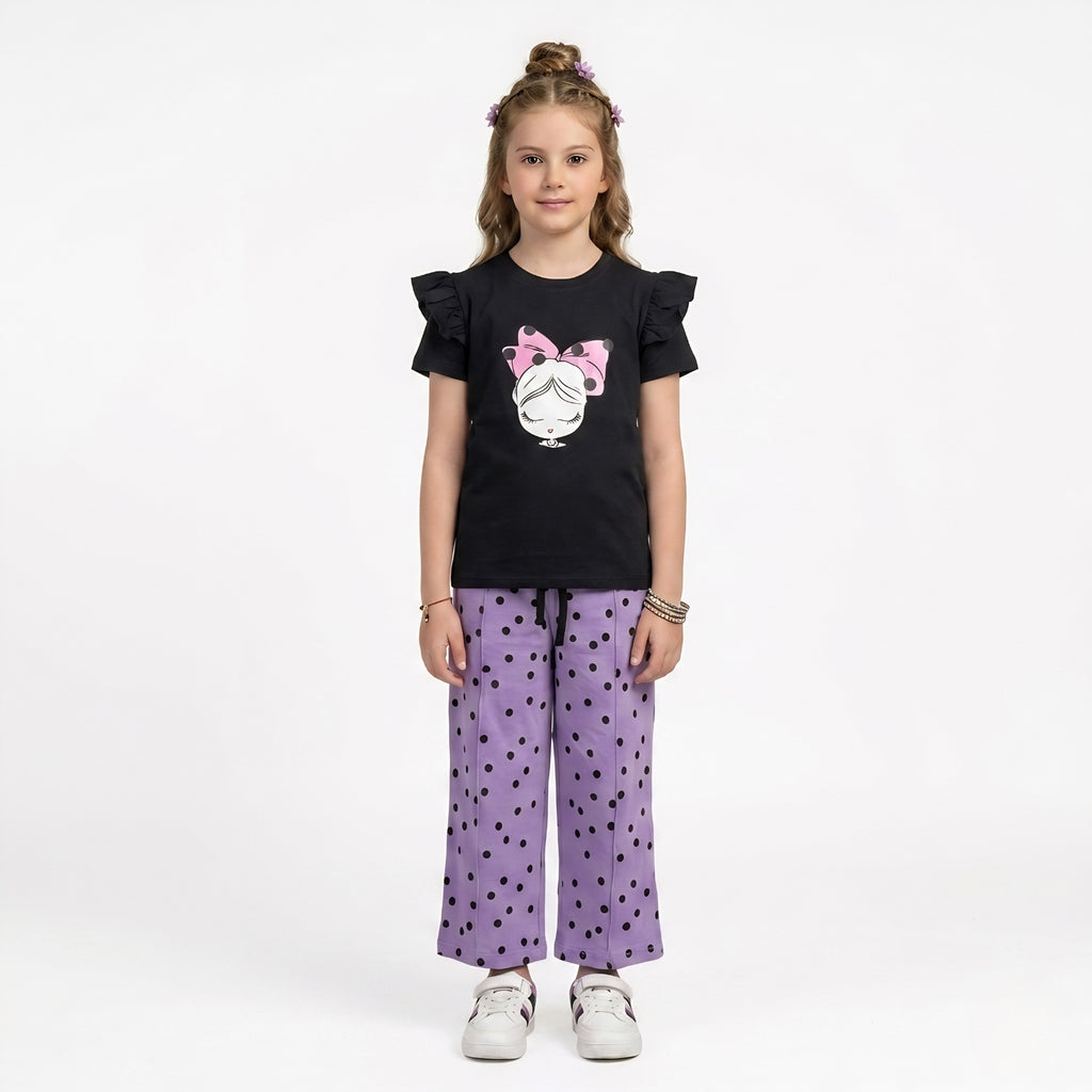 Girls Polka Dot Ruffle Set