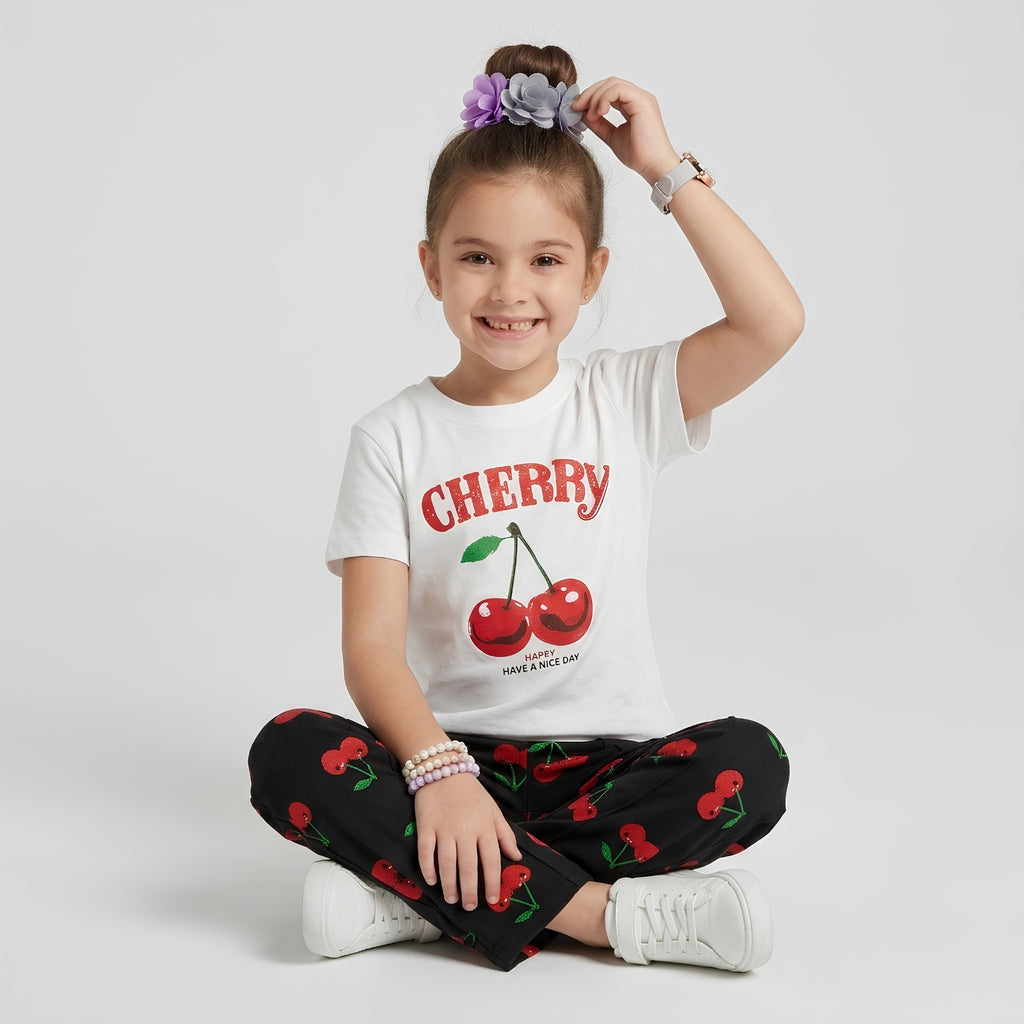 Girls Cherry Sweet Trousers Set