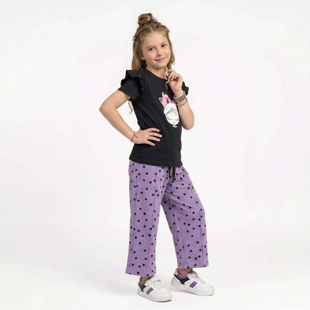 Girls Polka Dot Ruffle Set