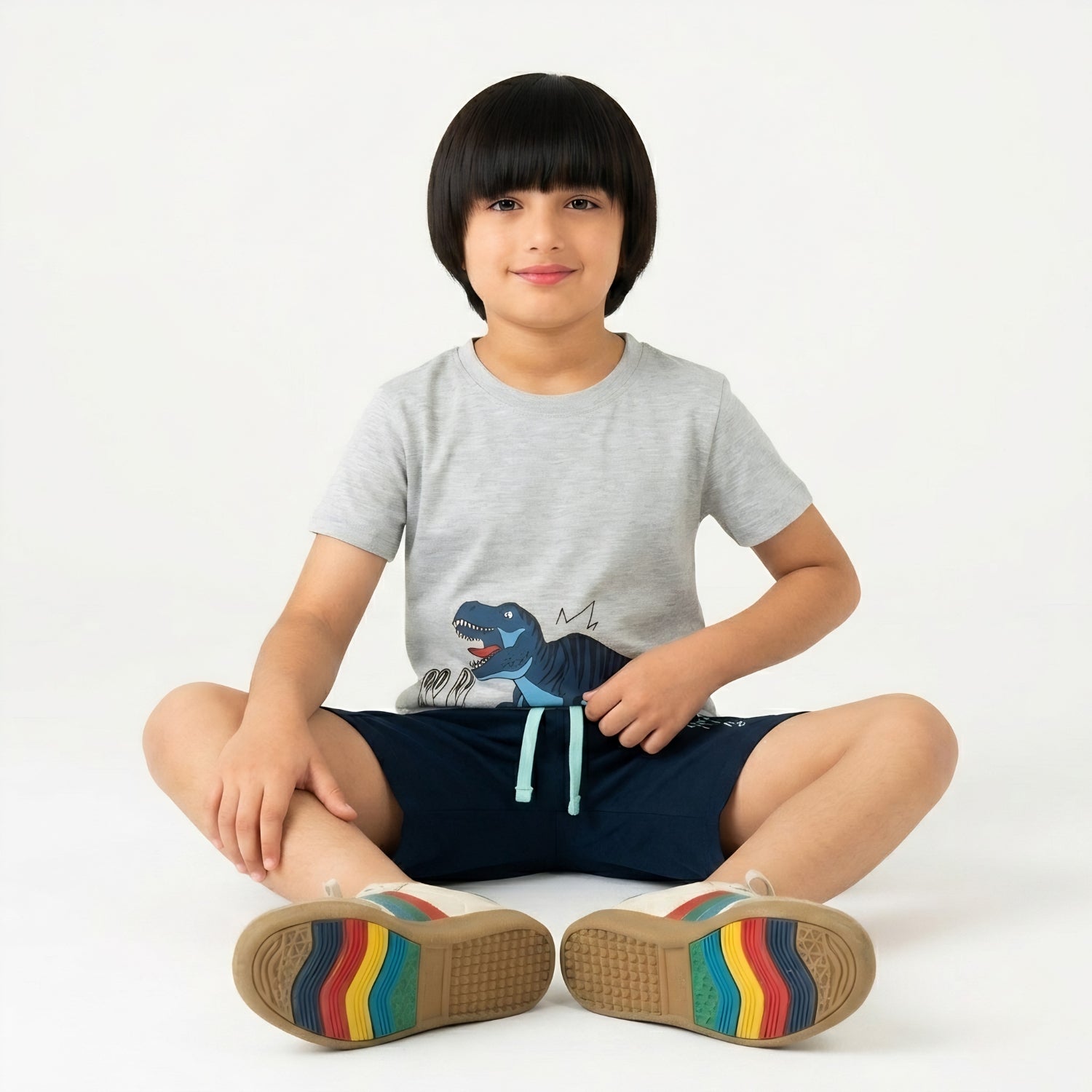 Boys T-Rex Roar Shorts Set