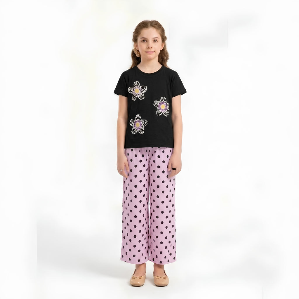 Girls Floral & Polka Dot Set