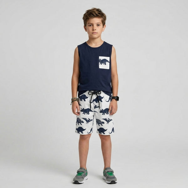 Boys Dino Explorer Shorts Set