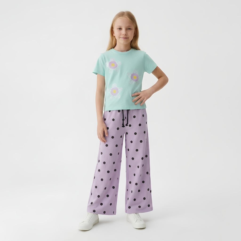 Girls Floral & Polka Dot Set