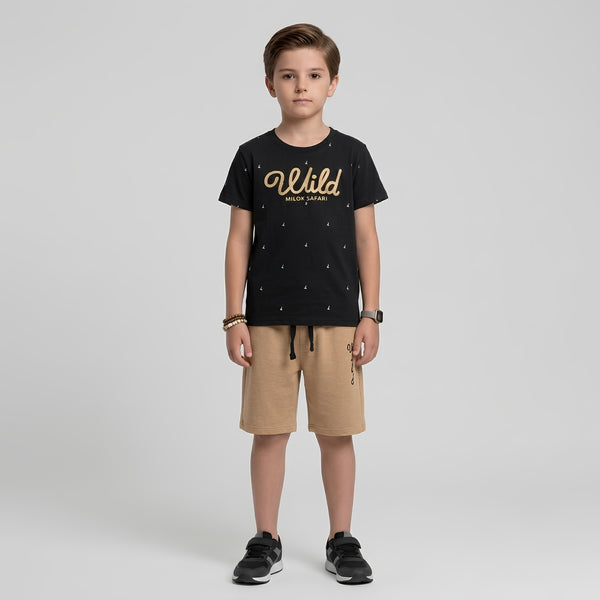Boys Wild Safari Shorts Set