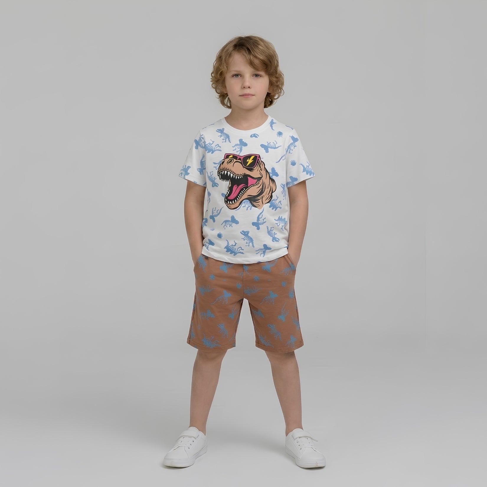 Boys Cool T-Rex Sunglasses Set