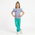 Girls Floral Ruffle Set