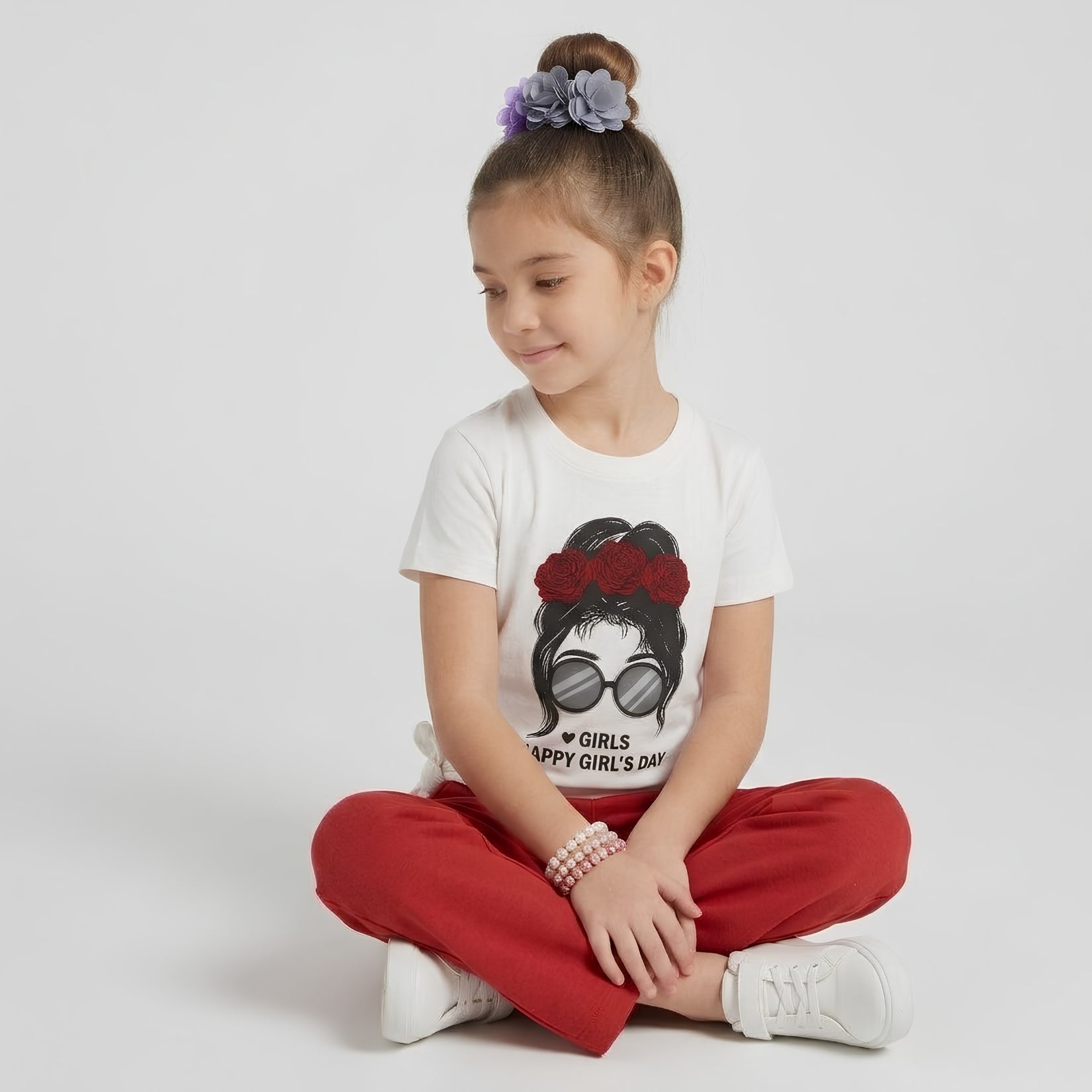 Girls Happy Girl's Day Trousers Set