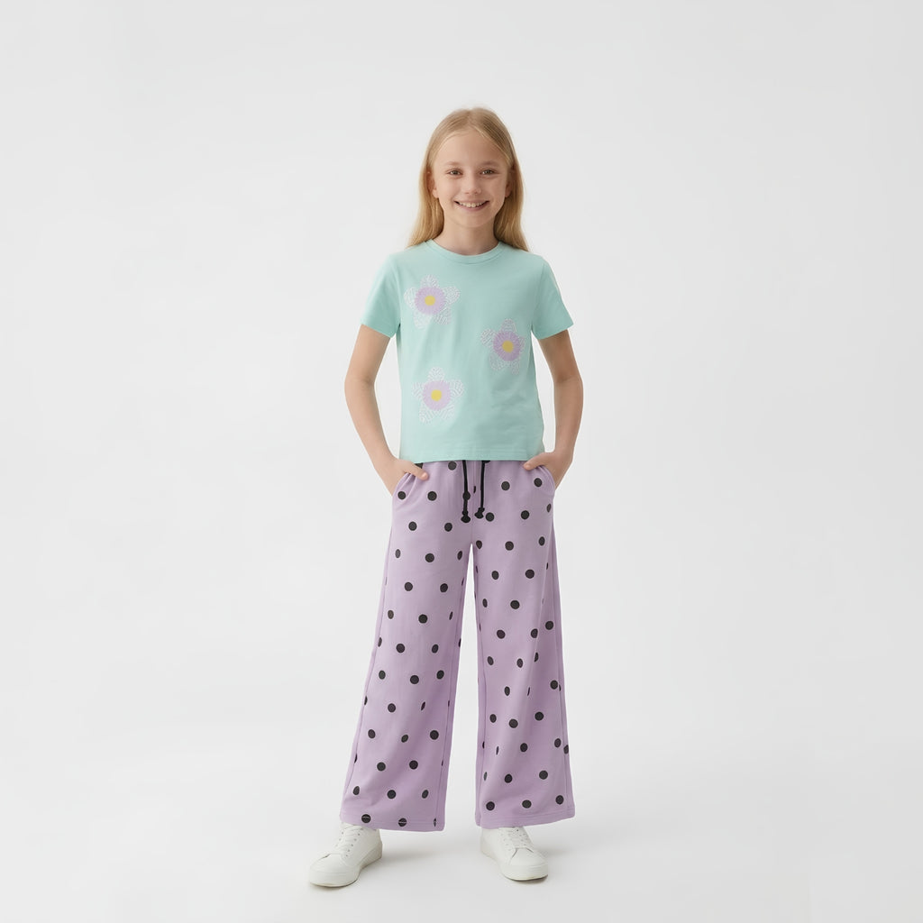 Girls Floral & Polka Dot Set
