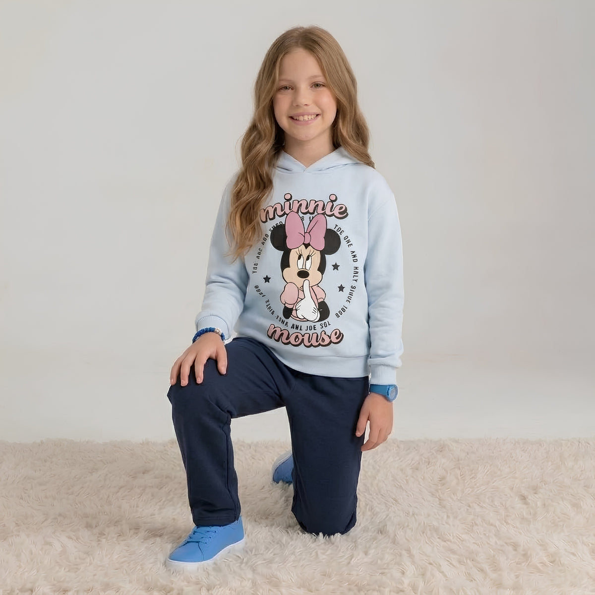 Girls Minnie Mouse Hoodie Set