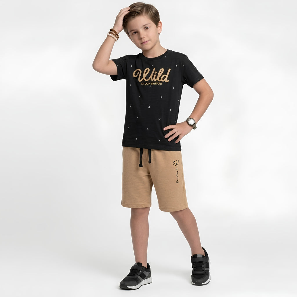 Boys Wild Safari Shorts Set