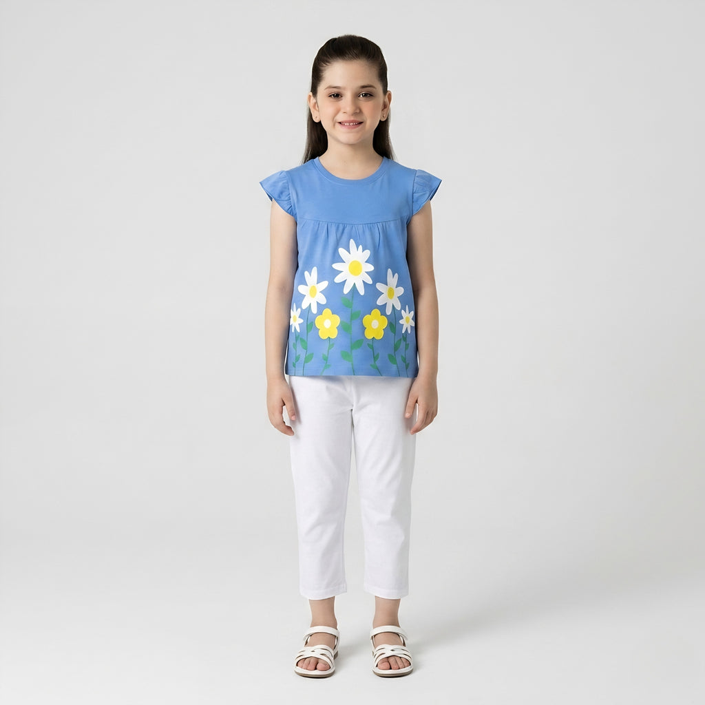 Girls Daisy Print Set