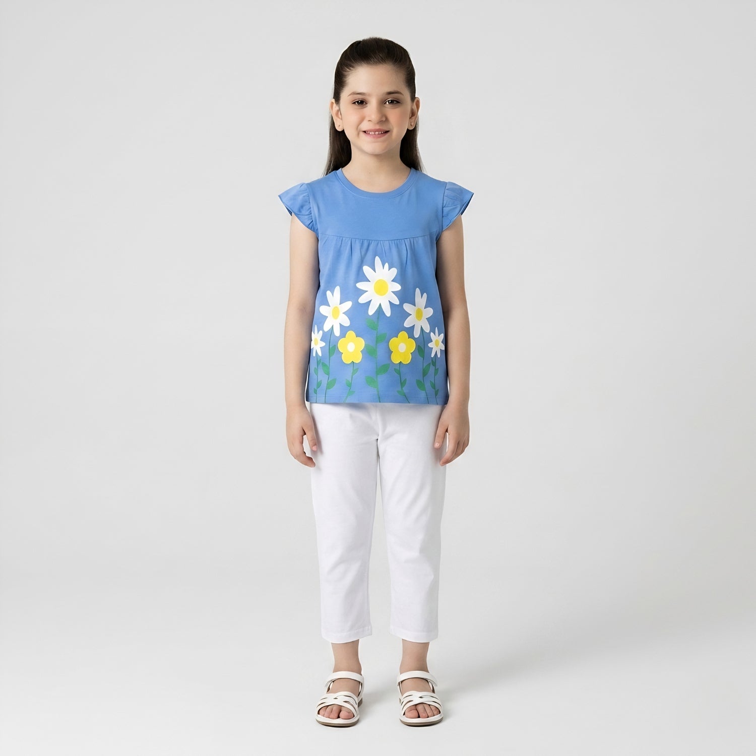 Girls Daisy Print Set