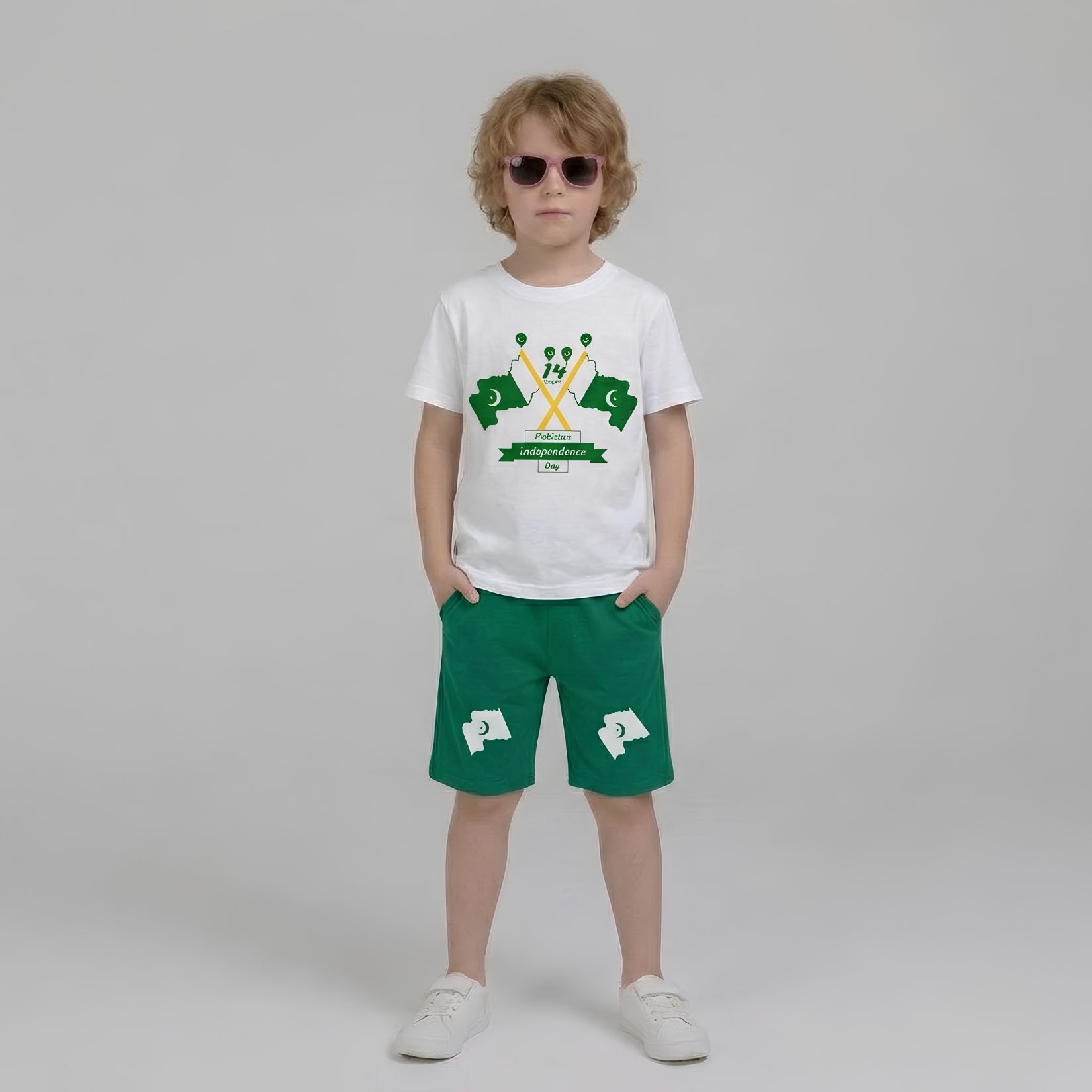 Boys 14th August Shorts Set