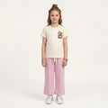 Girls Heart & Flowers Wide-Leg Set