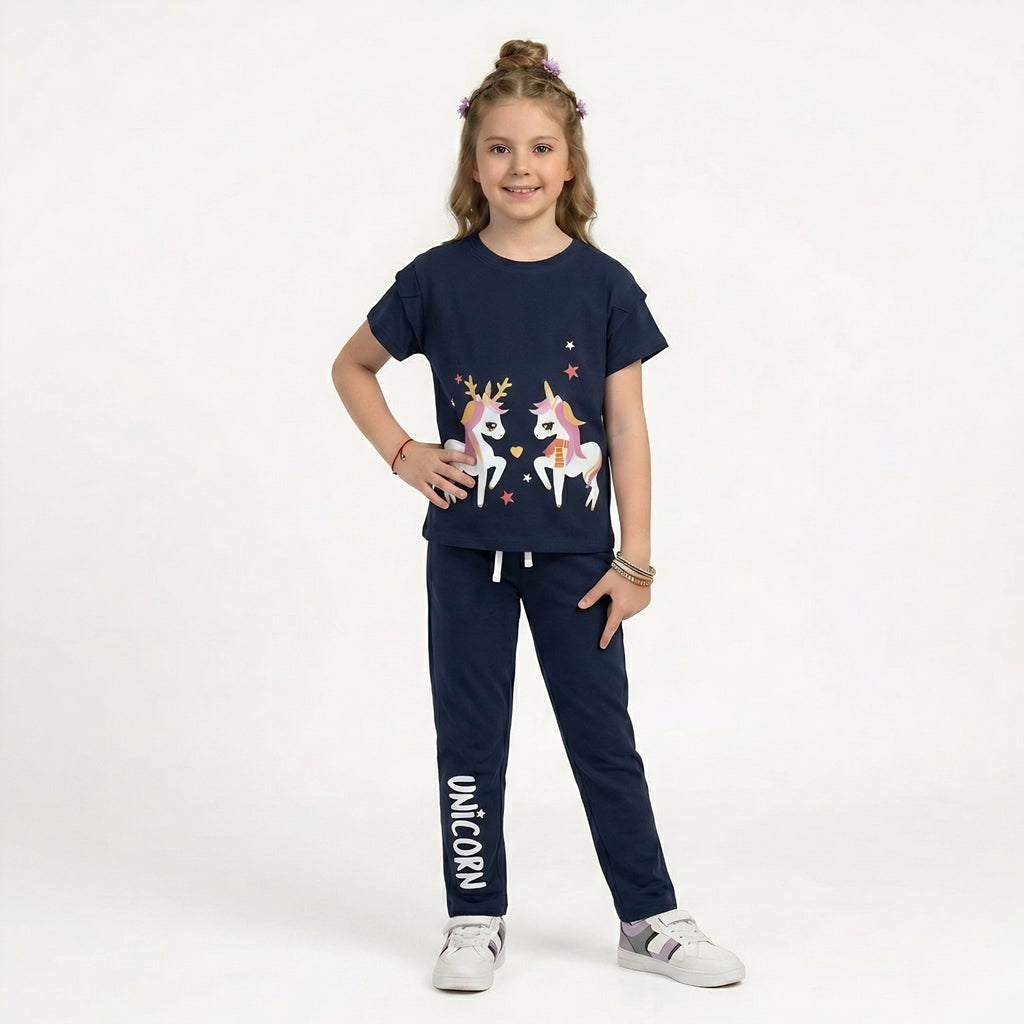 Girls Unicorn Print Set