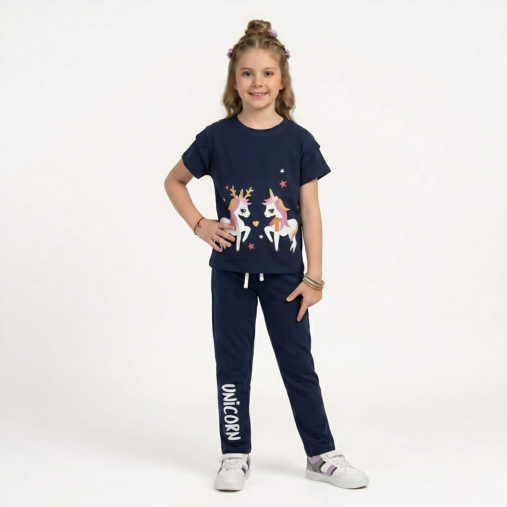 Girls Unicorn Print Set