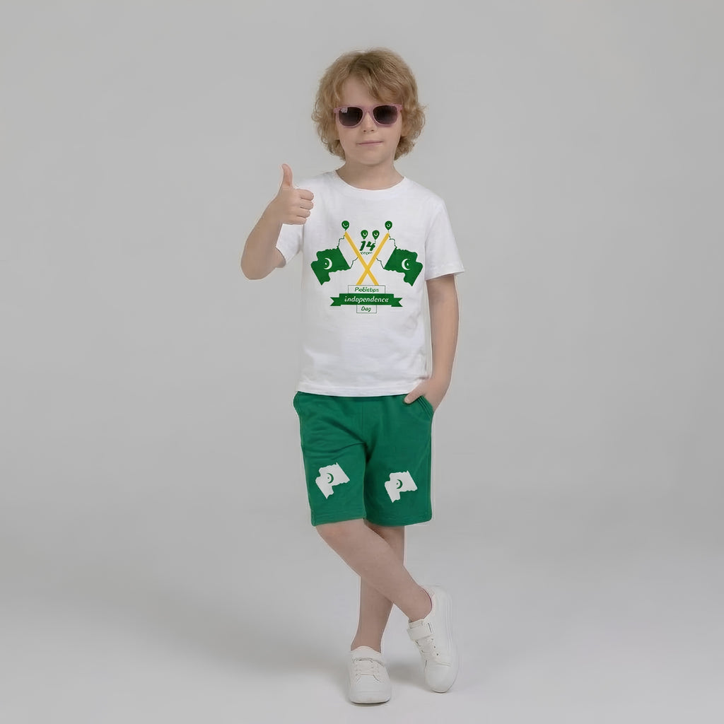 Boys 14th August Shorts Set