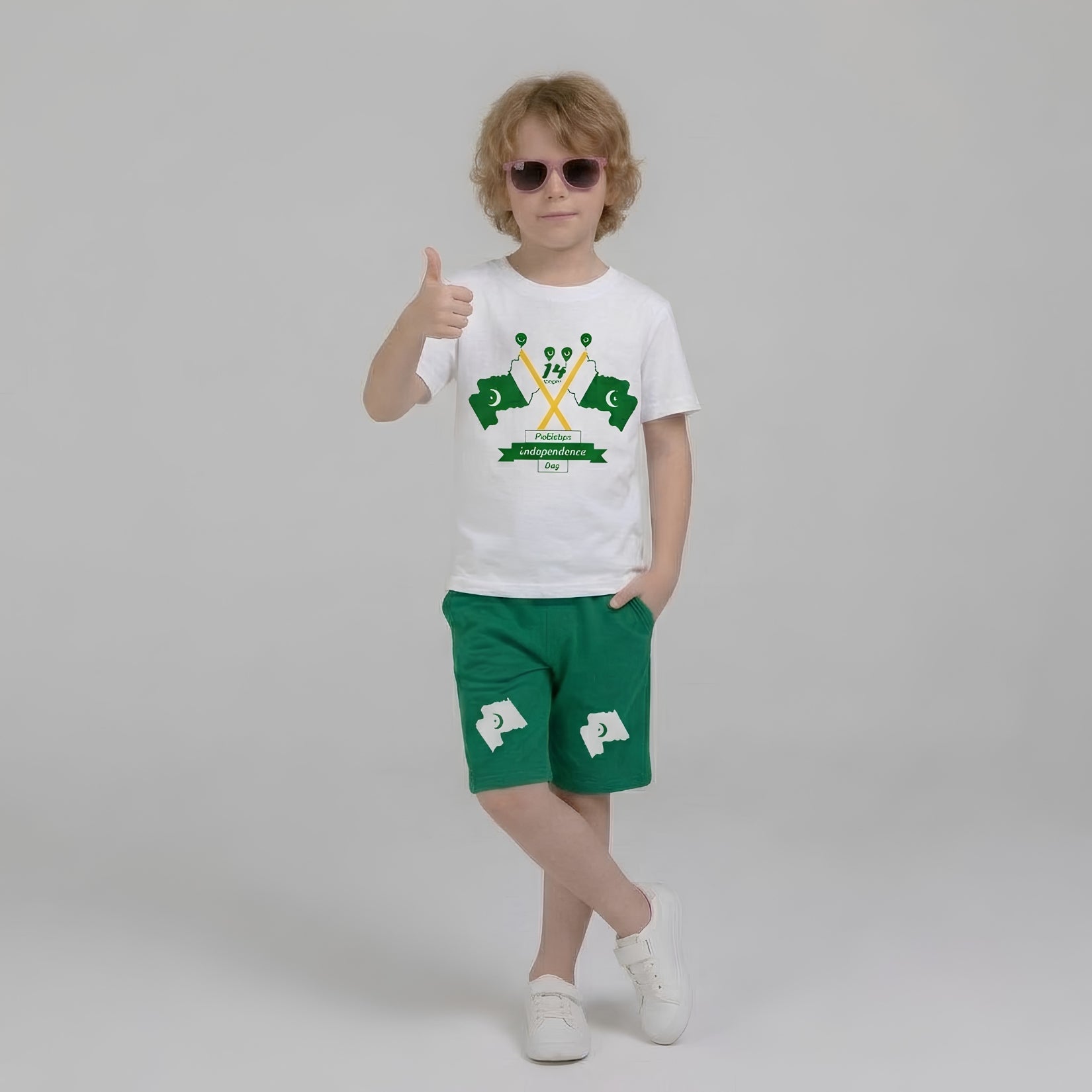 Boys 14th August Shorts Set