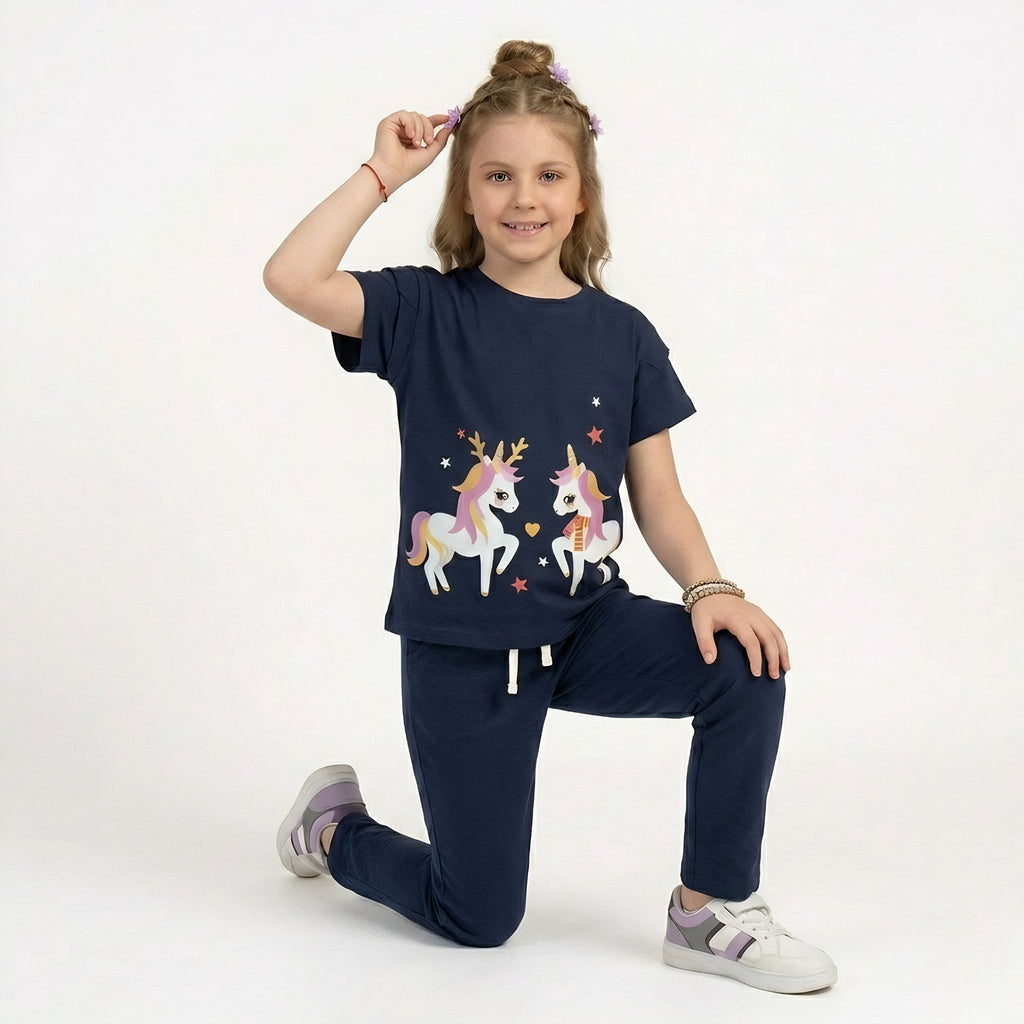 Girls Unicorn Print Set
