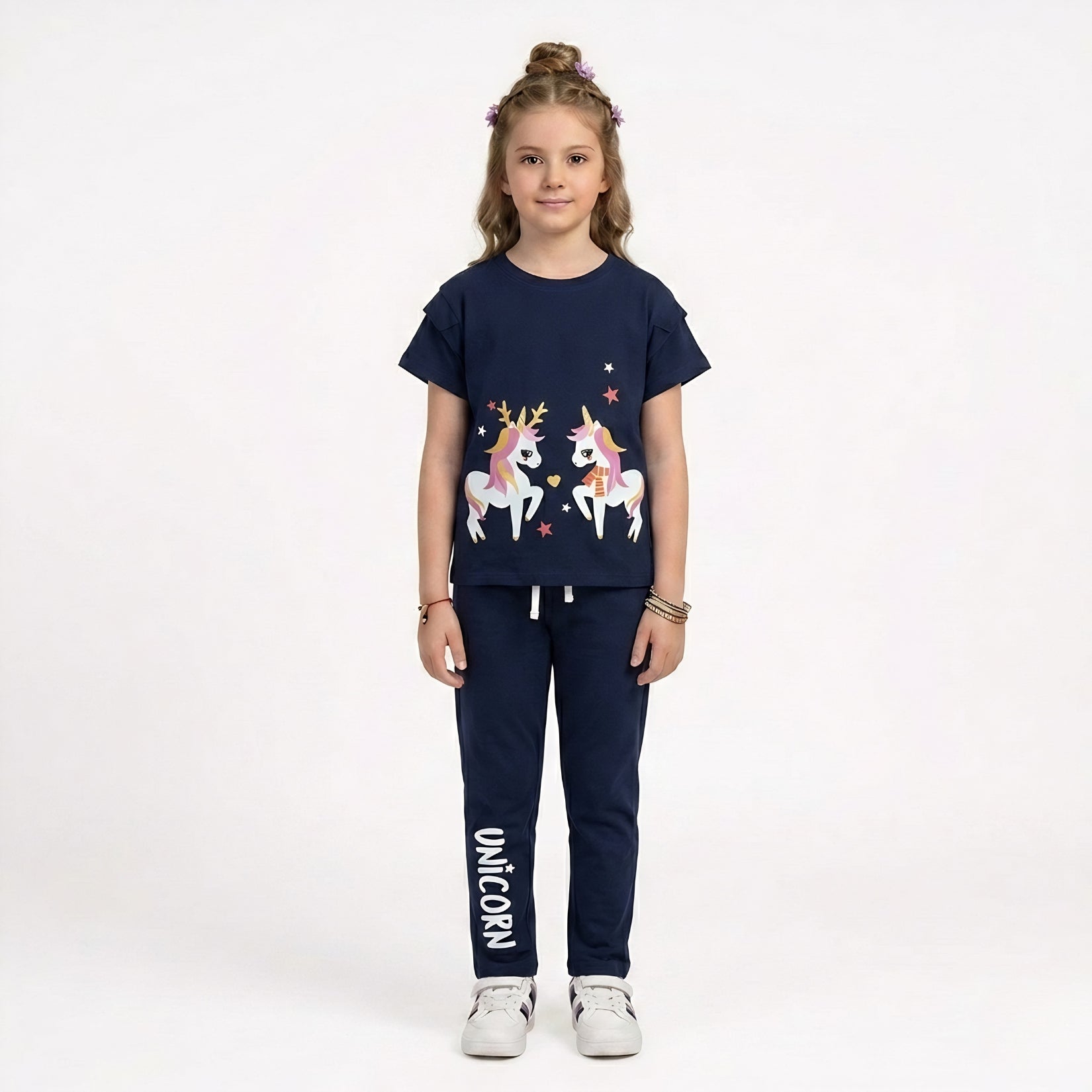 Girls Unicorn Print Set