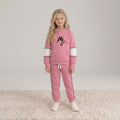 Girls Pink Hoodie Tracksuit Set