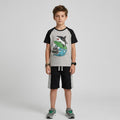 Boys Big Waves Shark Raglan Set