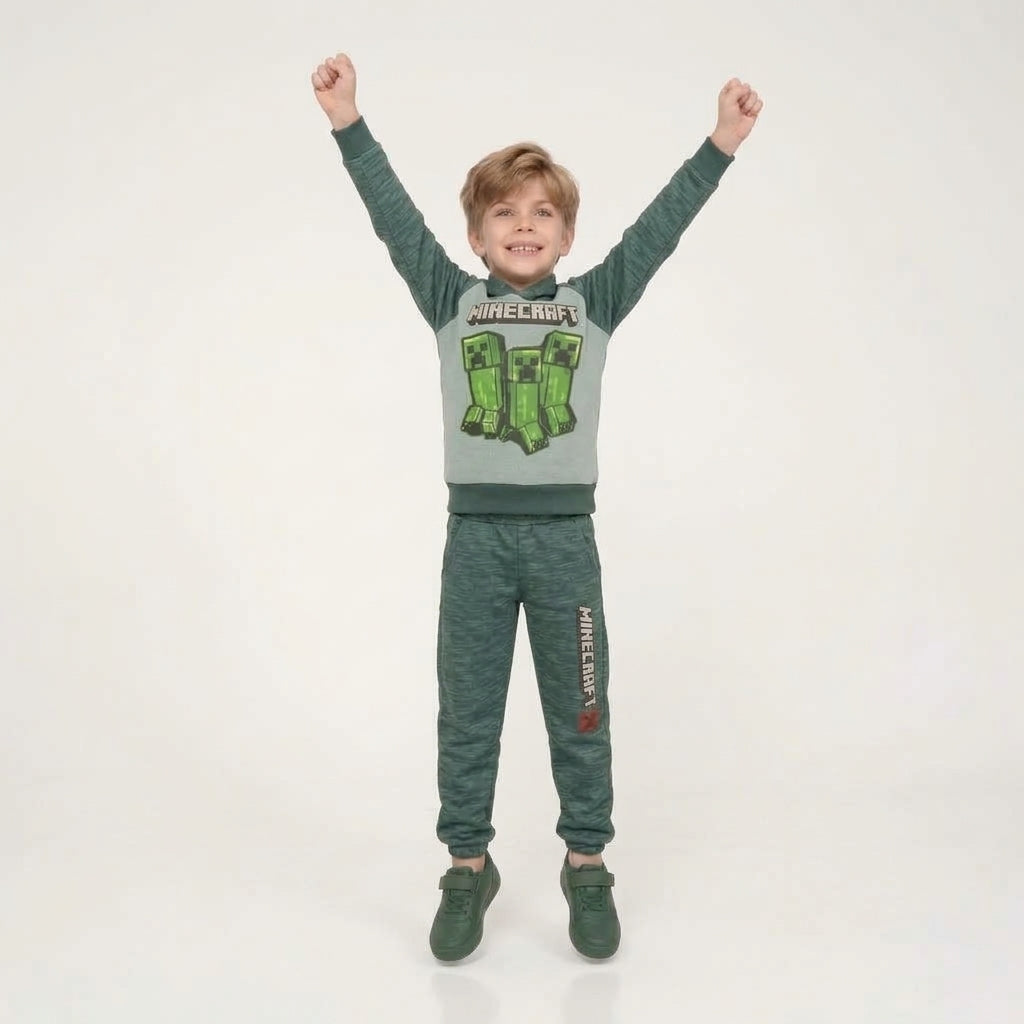 Boys Minecraft Printed Hoodie Set