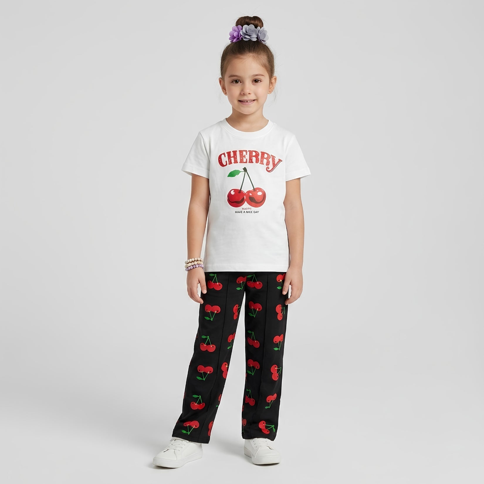 Girls Cherry Sweet Trousers Set