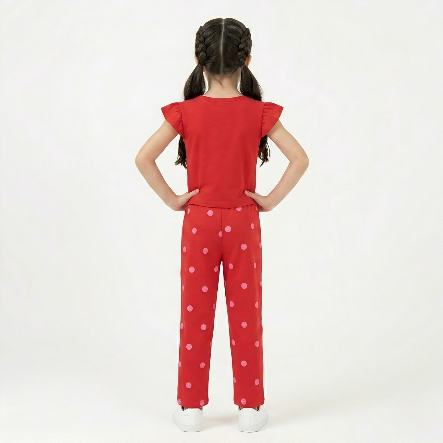 Girls Cherry Print Cotton Set